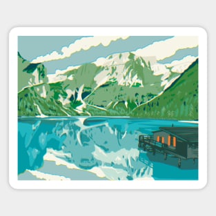 Lake and mountains Magnet